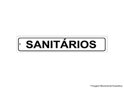 PLACA DE SINALIZAÇÃO PVC SANITÁRIOS 5x25CM