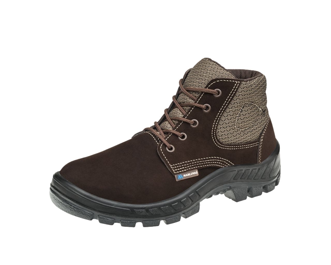 BOTINA NOBUCK CAFÉ CADARÇO PU BIDENSIDADE BICO PLÁSTICO NR 44