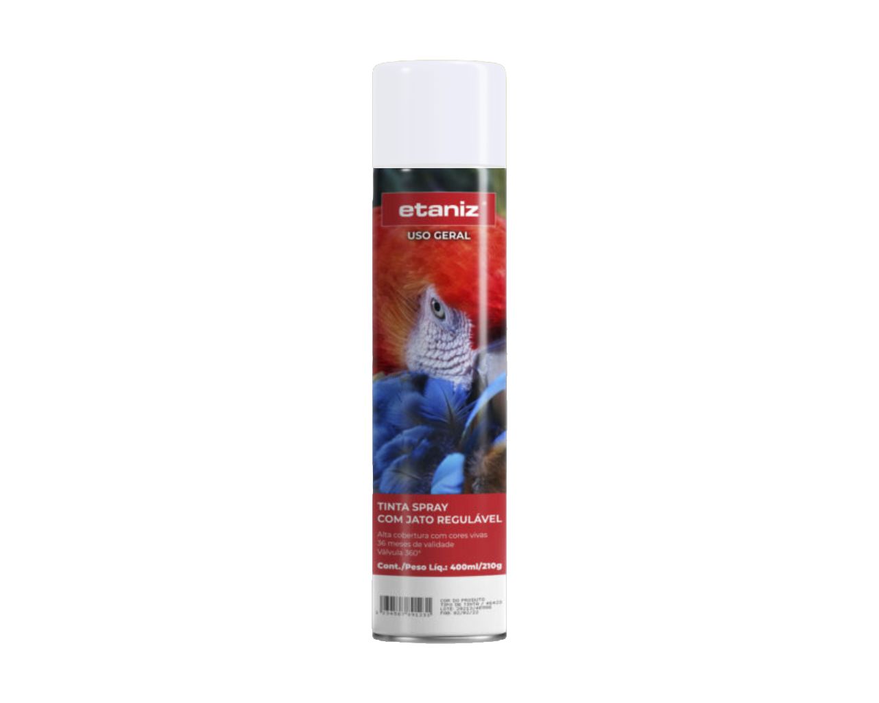 TINTA SPRAY PARA USO GERAL BRANCO FOSCO 400ML/210G