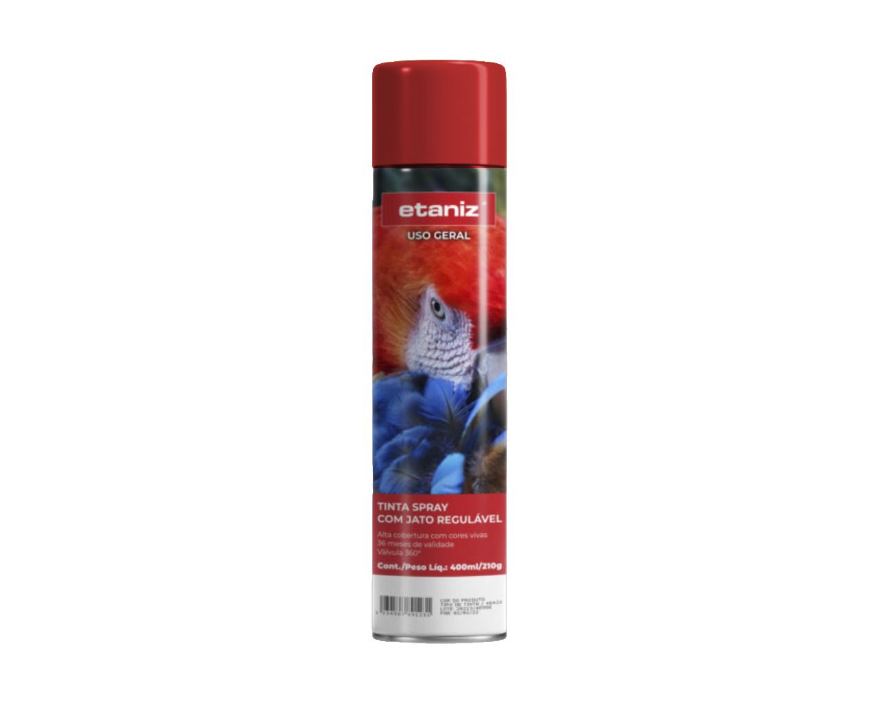 TINTA SPRAY PARA USO GERAL VERMELHO 400ML/210G