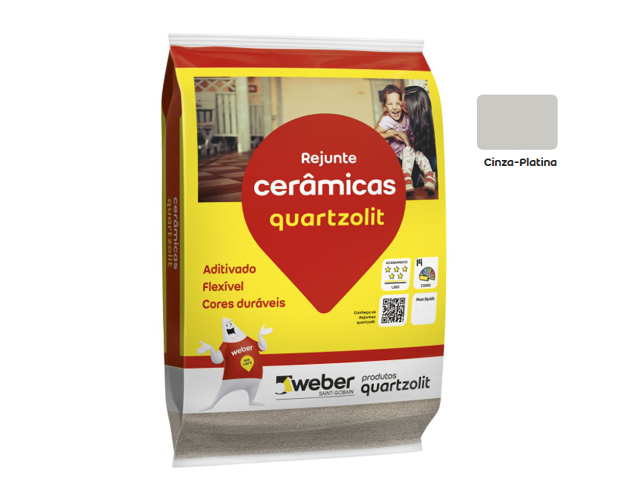 REJUNTE CERÂMICAS CINZA PLATINA 1KG