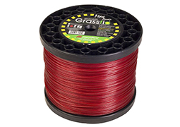 FIO DE NYLON REDONDO PARA CORTADOR GRAMA 3,0MM 2KG VERMELHO