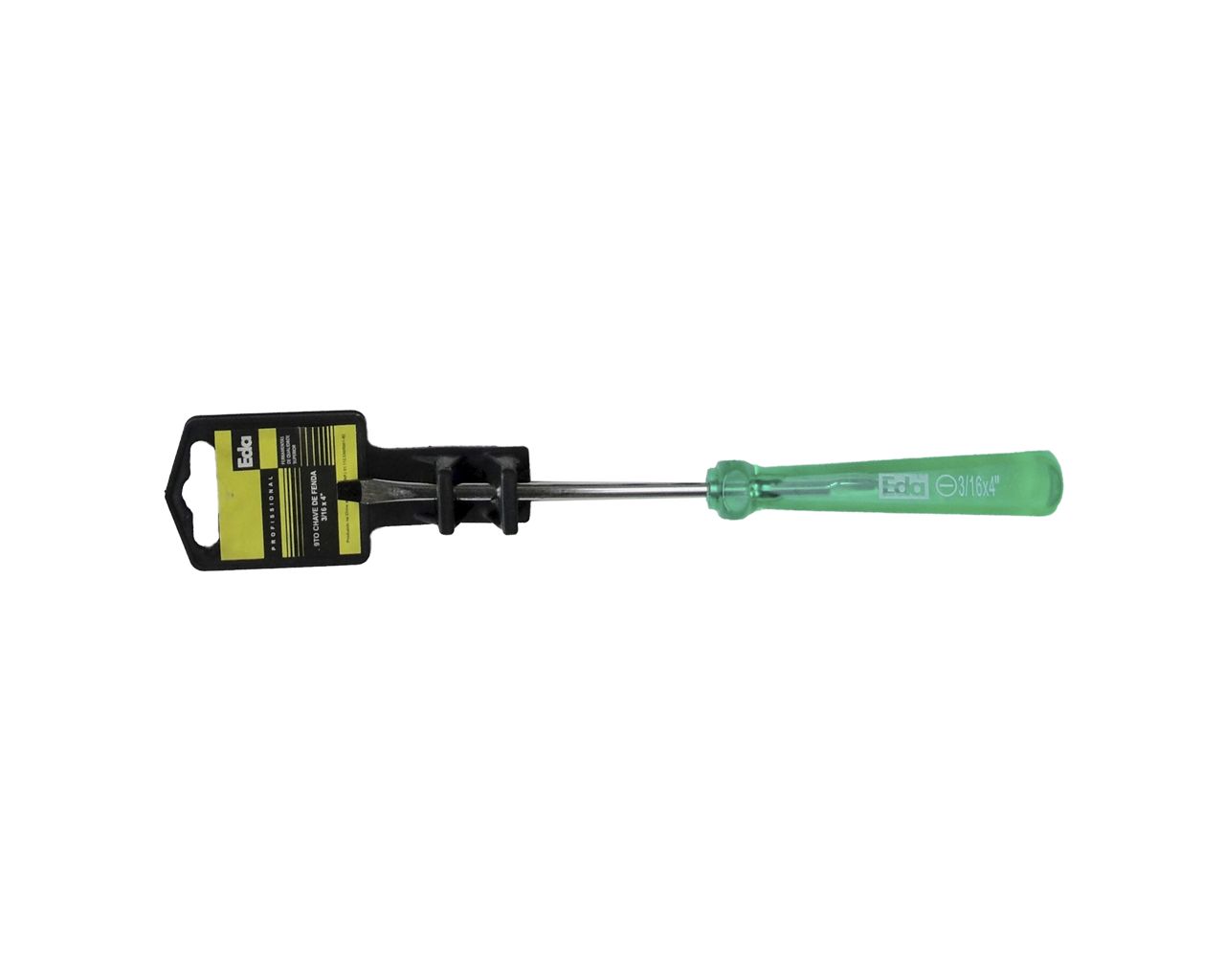 CHAVE FENDA PONTA MAGNÉTICA ACETATO VERDE 3/16