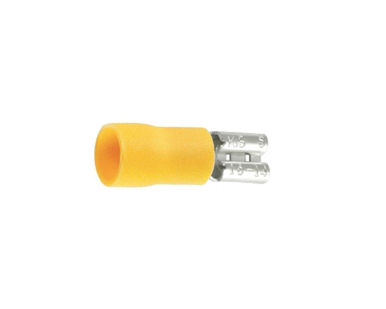 TERMINAL FEMEA AMARELO 4MM-6MM FURO 6,35X0,8MM