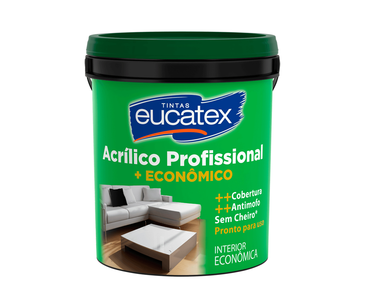 TINTA ACRÍLICA ECONÔMICA LÁTEX PROFISSIONAL BRANCO BALDE 18 LITROS