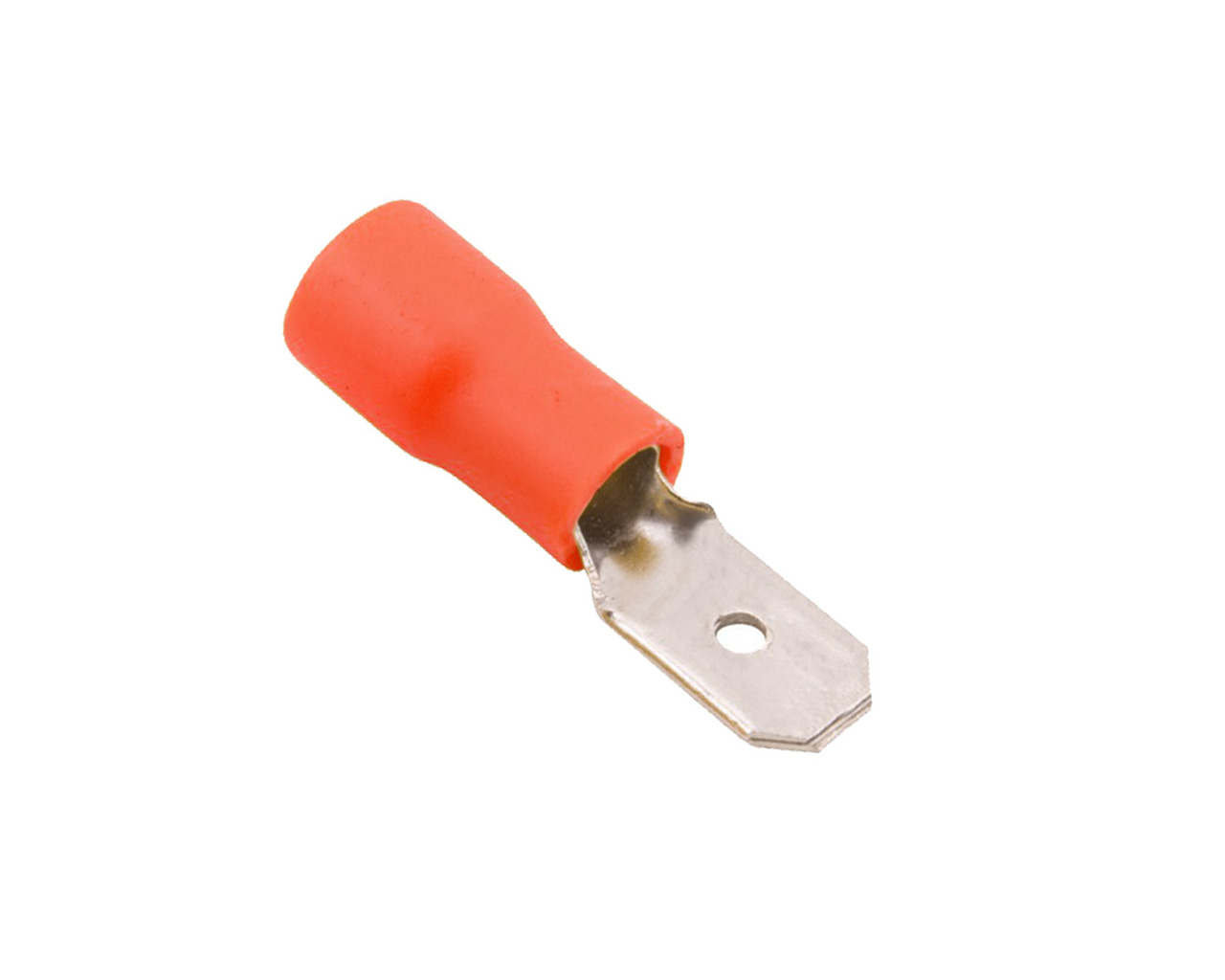 TERMINAL RECEPTÁCULO MACHO VERMELHO 6,35MM 10A 10PCS BLISTER