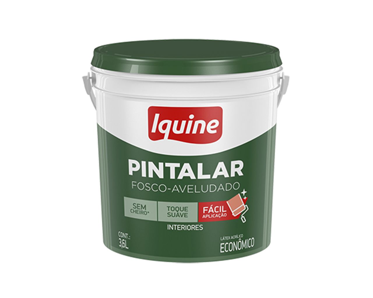 TINTA PINTALAR ACRÍLICA ECONÔMICA BRANCO 3,6L IQUINE