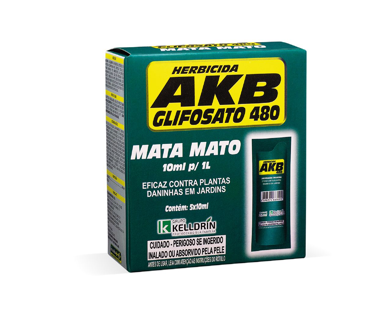 HERBICIDA MATA MATO AKB GLIFOSATO 480 20 SACHÊS COM 10ML