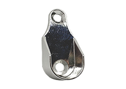 SUPORTE CABIDEIRO LATERAL OBLONGO / OVAL CROMADO  ZAMAC COM 2PCS