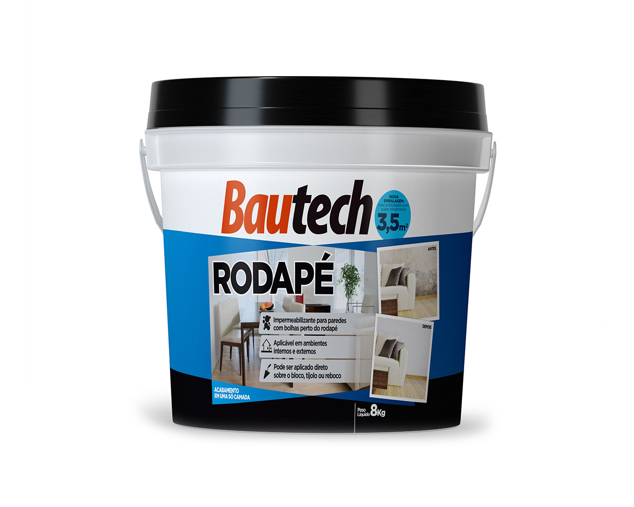 BAUTECH RODAPE IMPERMEABILIZANTE 08KG
