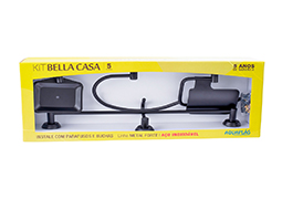 KIT ACESSORIO WC BELLA CASA PRETO 5 PEÇAS BLISTER
