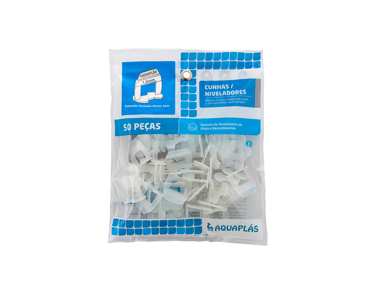 ESPACADOR NIVELAMENTO STAMPLAS 1,0MM 50 PEÇAS
