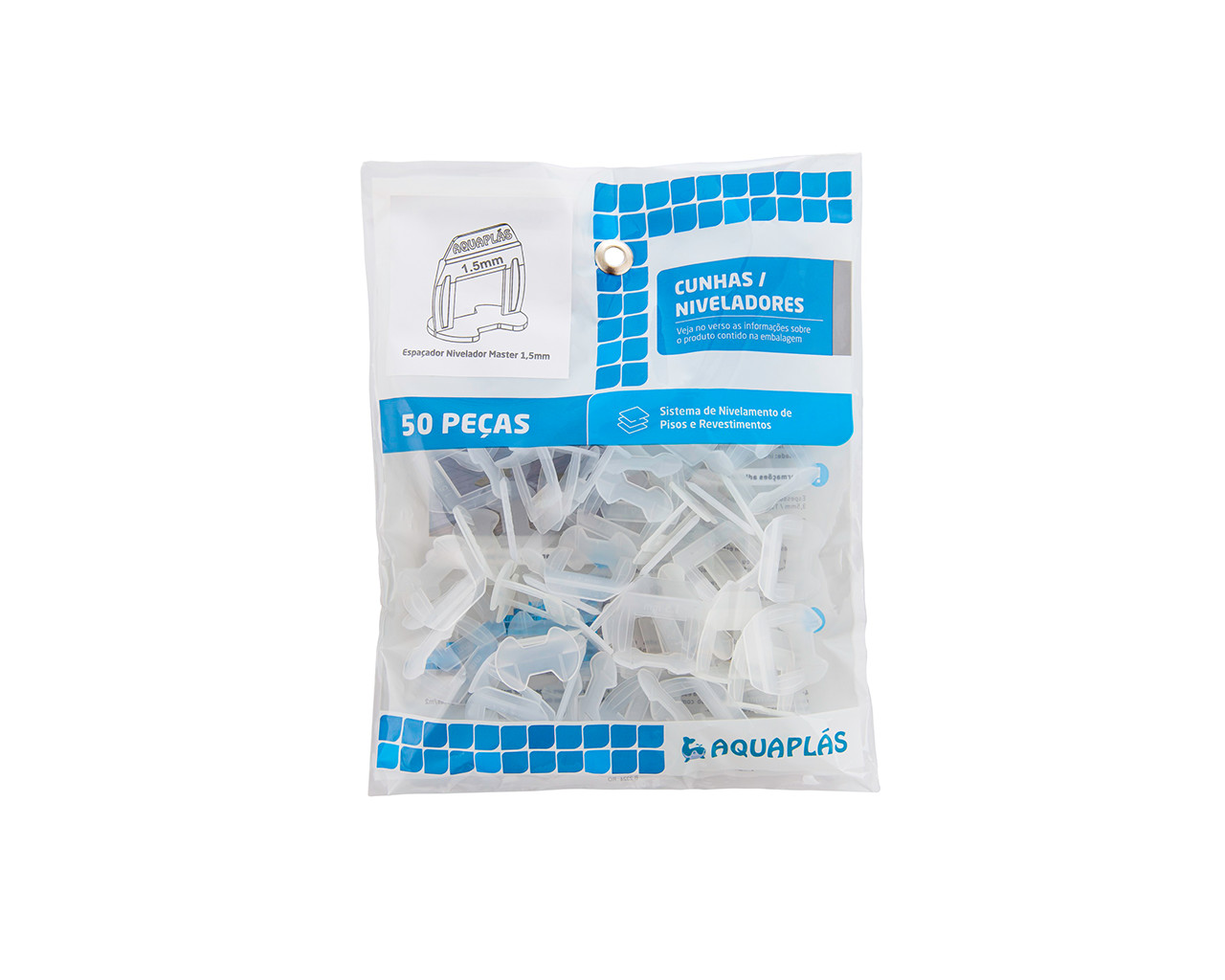 ESPACADOR NIVELAMENTO STAMPLAS 1,5MM 50 PEÇAS
