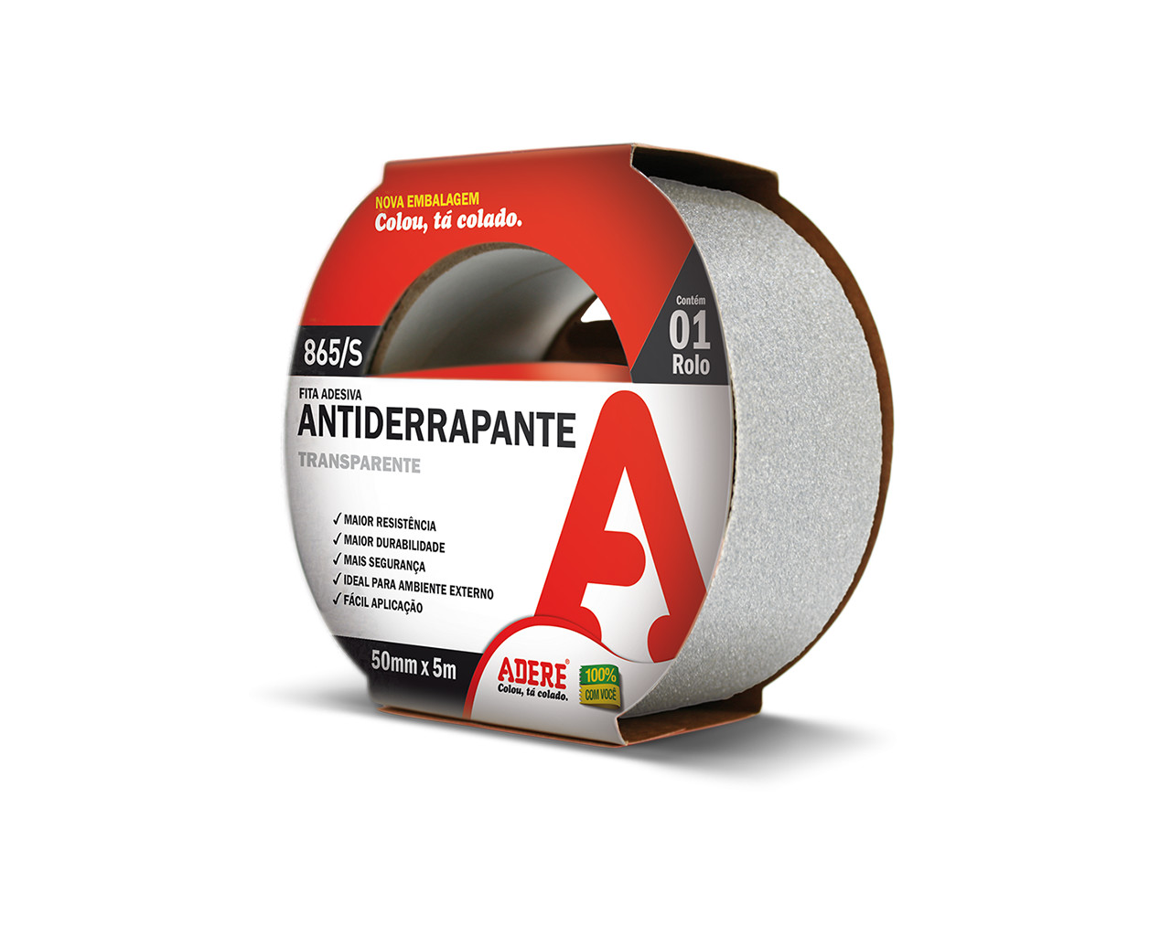 FITA ANTIDERRAPANTE ADERE TRANSP 50MMX05MTS 860S BLISTER
