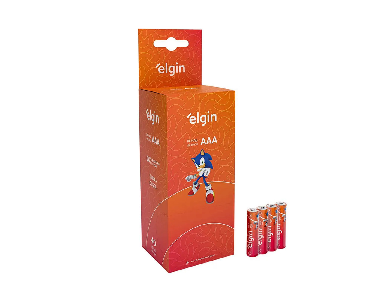 PILHA ZINCO AAA 40PCS TUBO