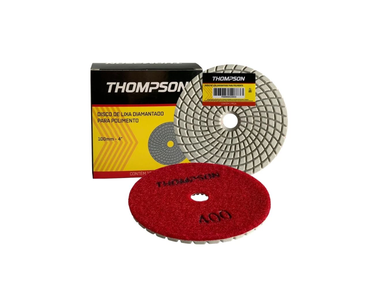 DISCO LIXA DIAMANTADO POLIMENTO C/ VELCRO GRAO 400 THOMPSON