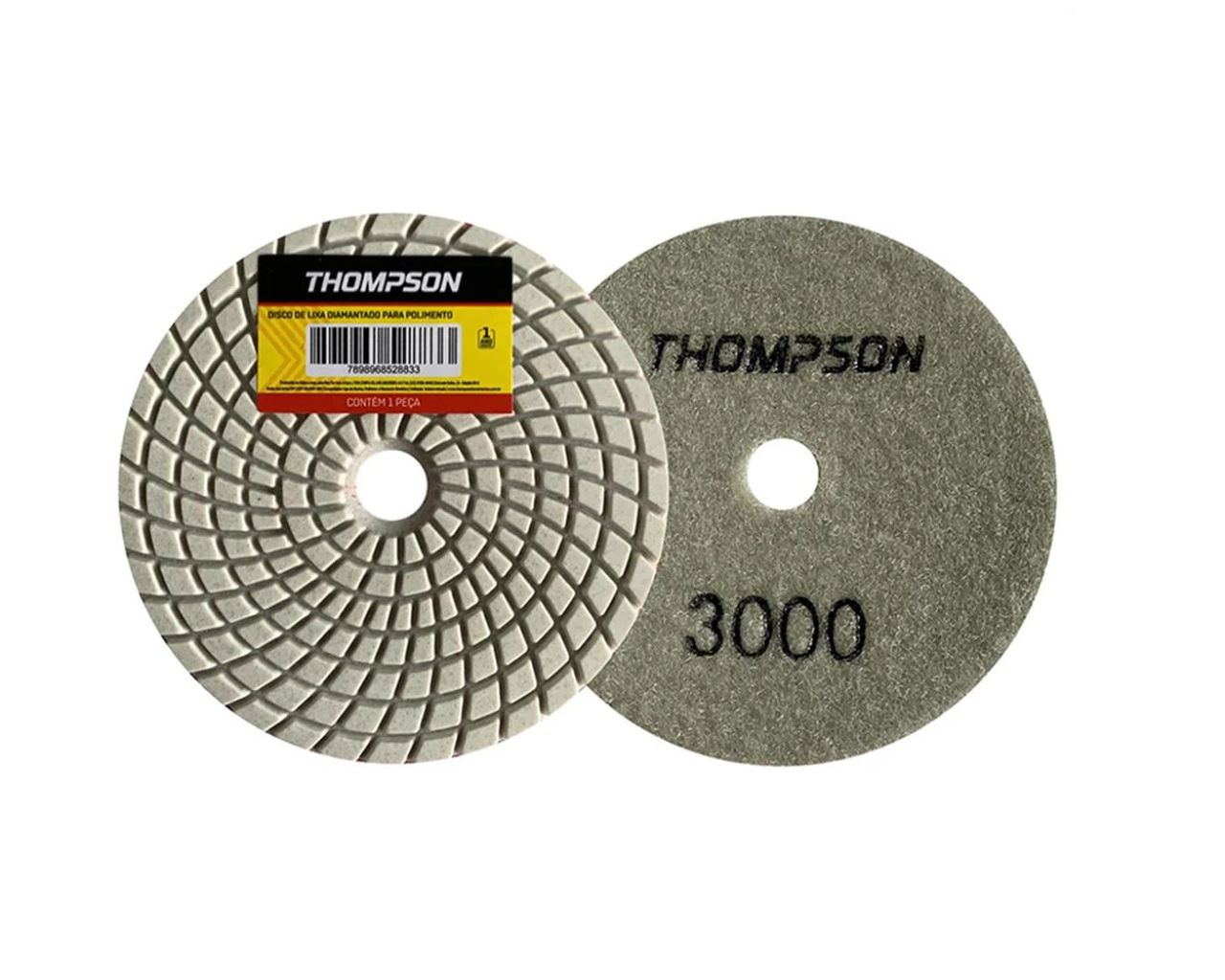 DISCO LIXA DIAMANTADO POLIMENTO C/ VELCRO GRAO 3000 THOMPSON