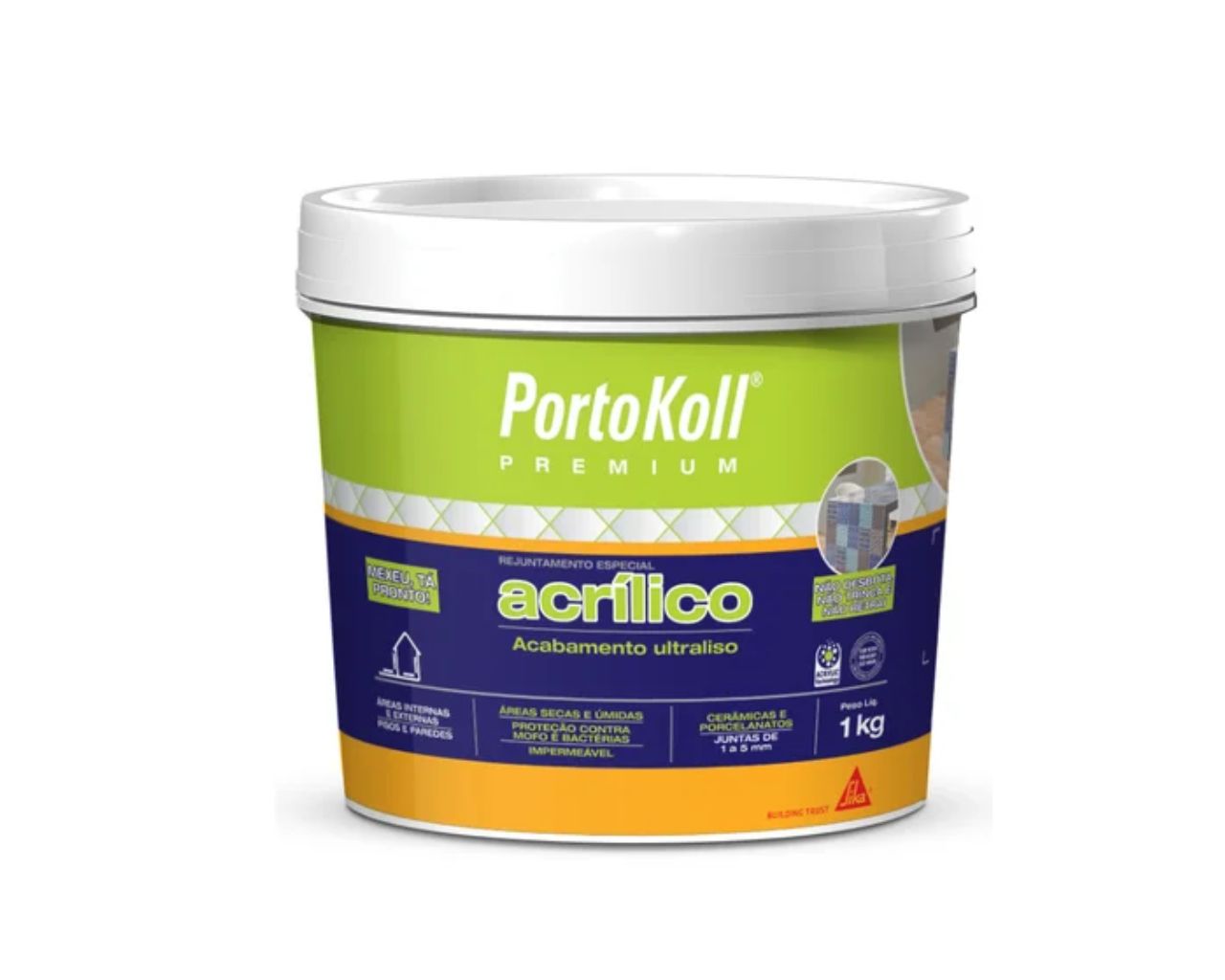 REJUNTE ACRILICO PORTOKOLL CINZA PLATINA 01 KG