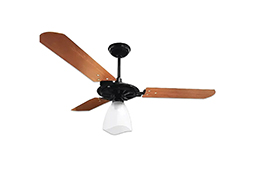 VENTILADOR TETO YRIS TULIPA ABERTA 127V PRETO/MOGNO