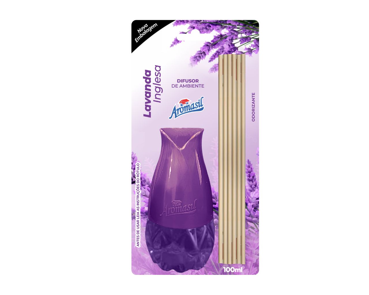DIFUSOR AROMASIL 100ML LAVANDA INGLESA