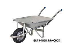 CARRINHO MAO GALVANIZADO PNEU MACICO 60LTS