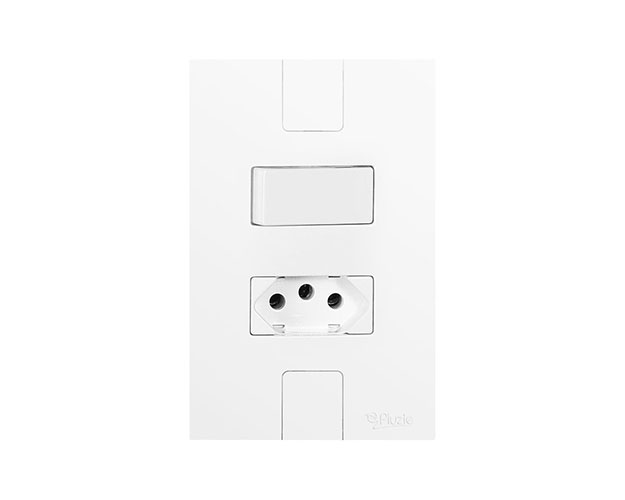 INTERRUPTOR CAPRICE BR 1 SIMP+TOM 2P+T C/PL 10A 250V 5215