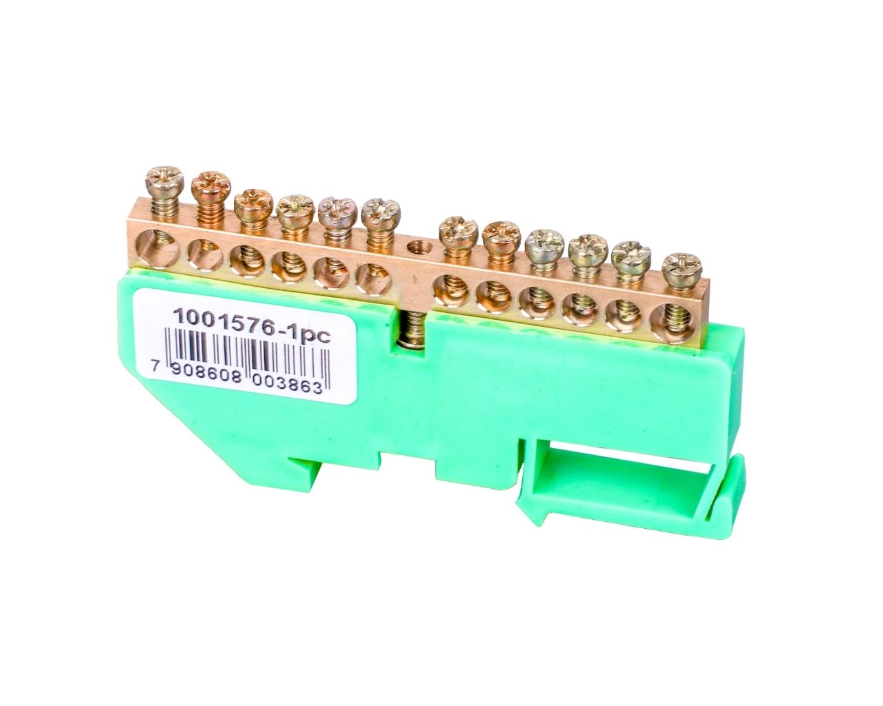 BARRAMENTO TERRA TRILHO DIN 12 FUROS