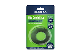 FITA DUPLA FACE TRANSPARENTE 12MM x 2M AT2912/2
