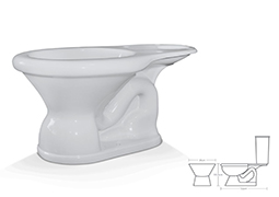 BACIA P/CAIXA ACOPLADA INFANTIL BRANCA 