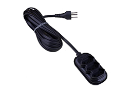 EXTENSÃO PP TRIPOLAR BIVOLT 3X075 02MTS PRETA