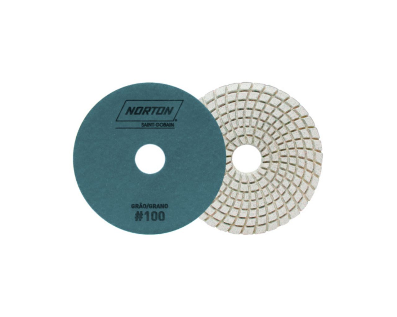 DISCO BRILHO D'ÁGUA POLIMENTO COM VELCRO 100 G100 AZUL