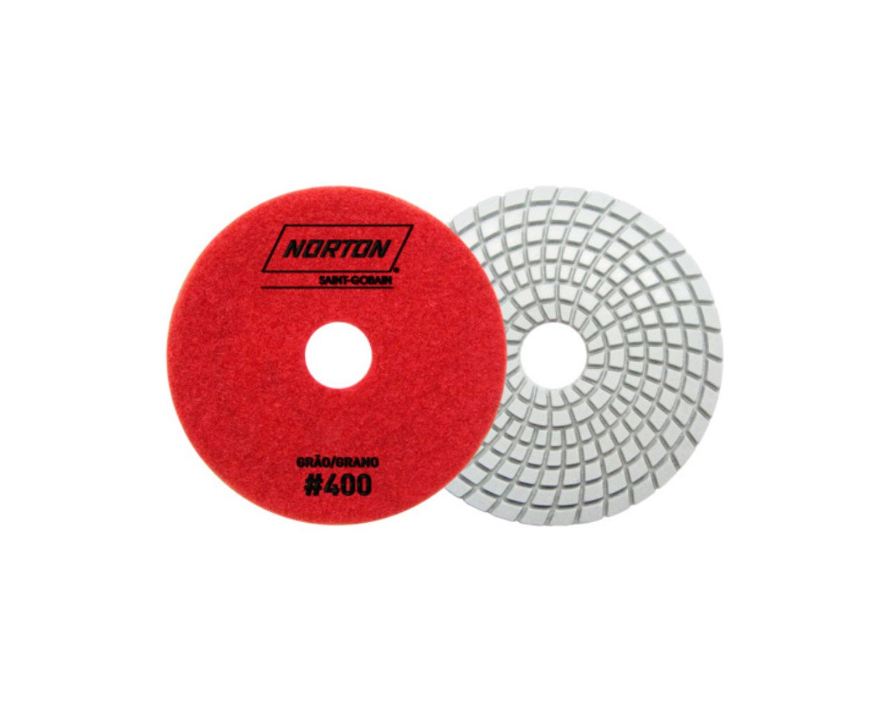 DISCO BRILHO D'ÁGUA POLIMENTO COM VELCRO 100 G400 VERMELHO