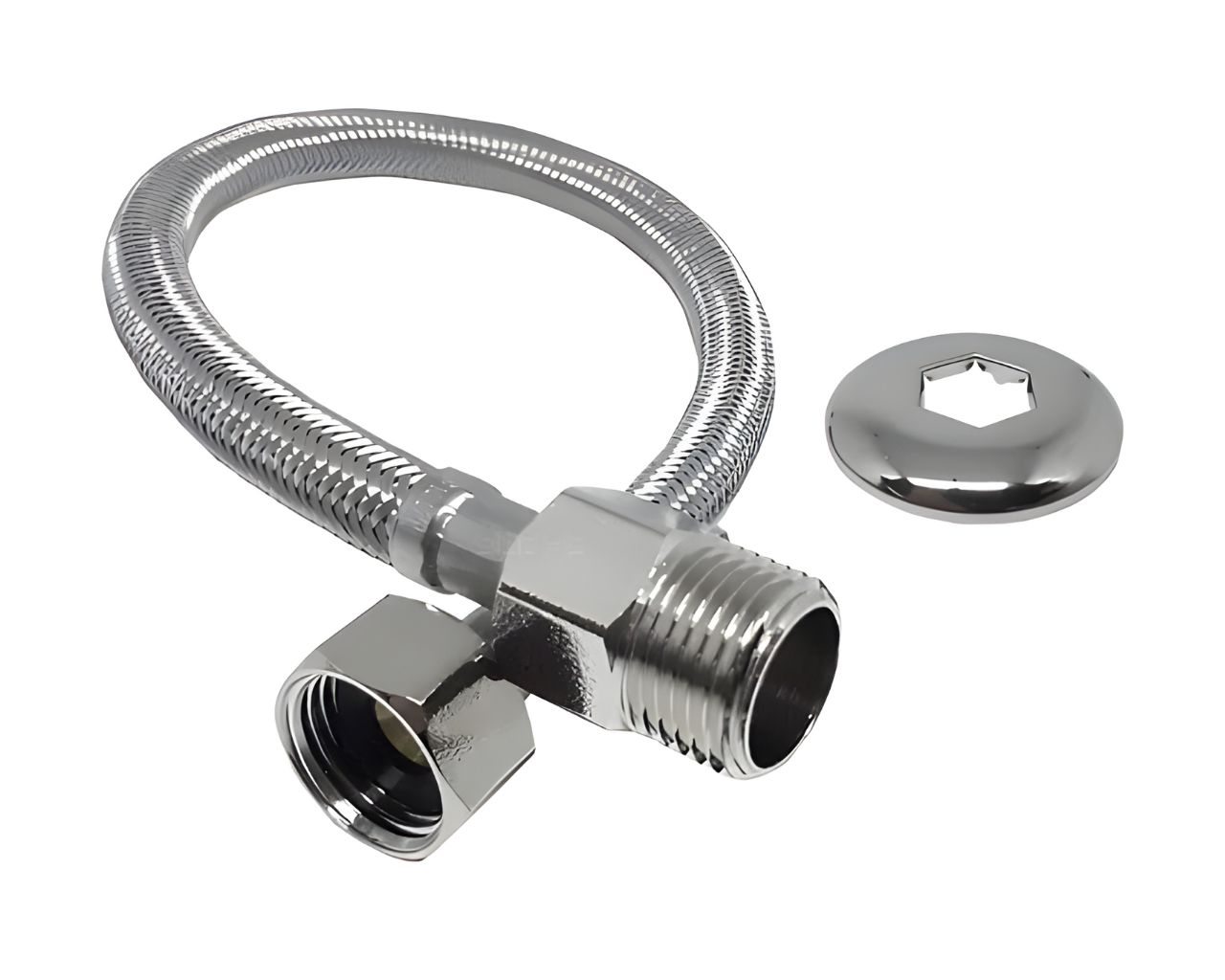 ENGATE FLEXÍVEL MALHA INOX 60CM BLISTER