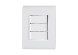 CONJ 4X2 COM 3 INTERRUPTORES TRAMONTINA LIZ