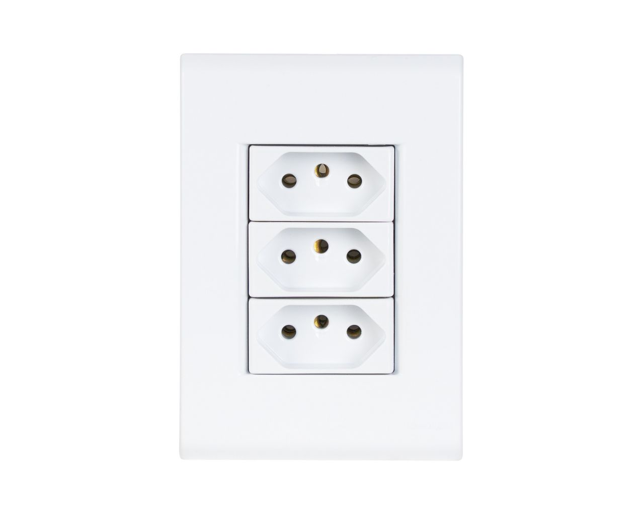 CONJ 4X2 COM 3 TOMADAS 2P+T 10A TRAMONTINA LIZ