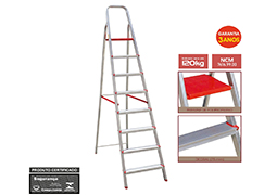 ESCADA DE ALUMÍNIO DOMÉSTICA 8 DEGRAUS