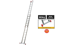 ESCADA ALUMÍNIO EXTENSIVA DUPLA 13X2 DEGRAUS