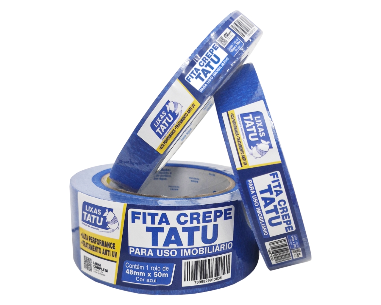 FITA CREPE TATU IMOBILIARIA AZUL FT 2071 24MM X 50M