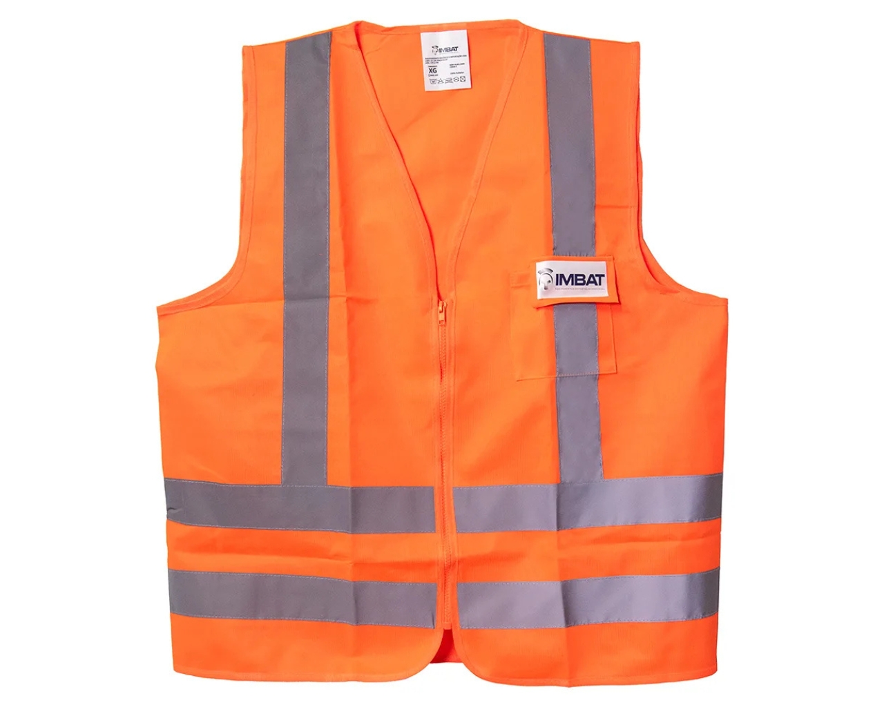 COLETE REFLETIVO LARANJA 1 BOLSO XG