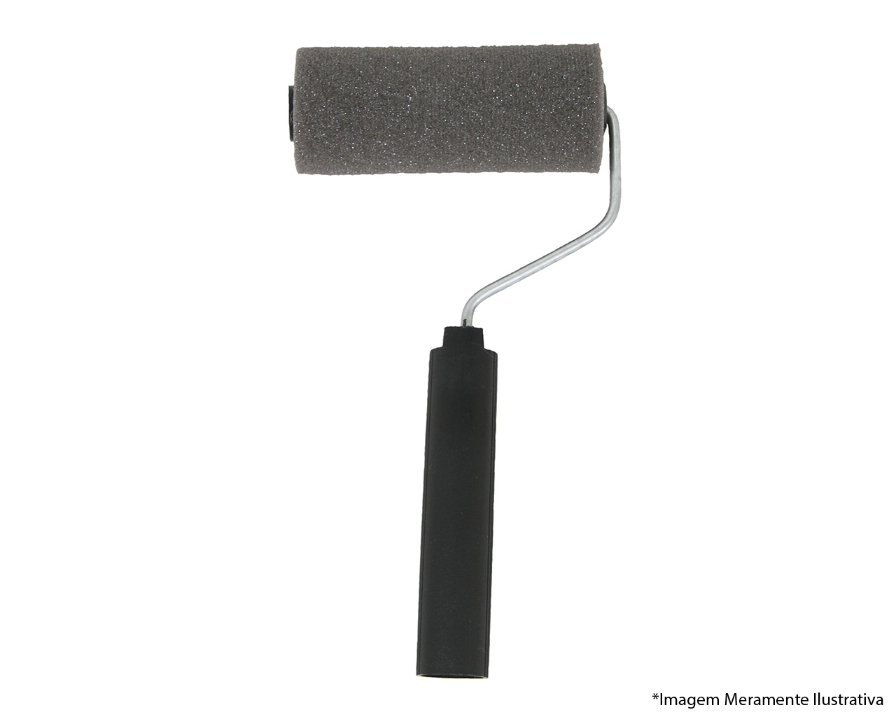 ROLO DE ESPUMA POLIESTER PRETA 09CM COM CABO