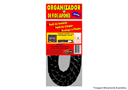 ORGANIZADOR DE FIOS 1,0M PRETO BLISTER