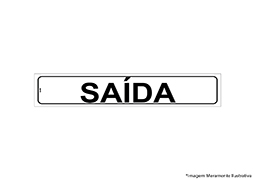 PLACA DE SINALIZAÇÃO PVC SAÍDA 5x25CM