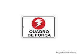 PLACA DE SINALIZAÇÃO PVC QUADRO DE FORÇA 15x20CM